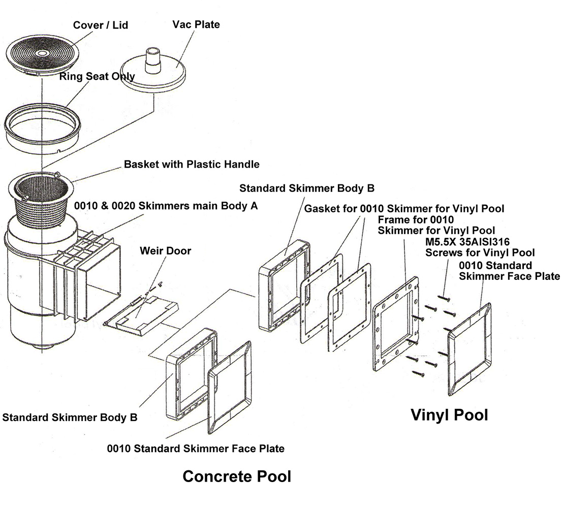 SV-0010 Standard Wall Skimmer