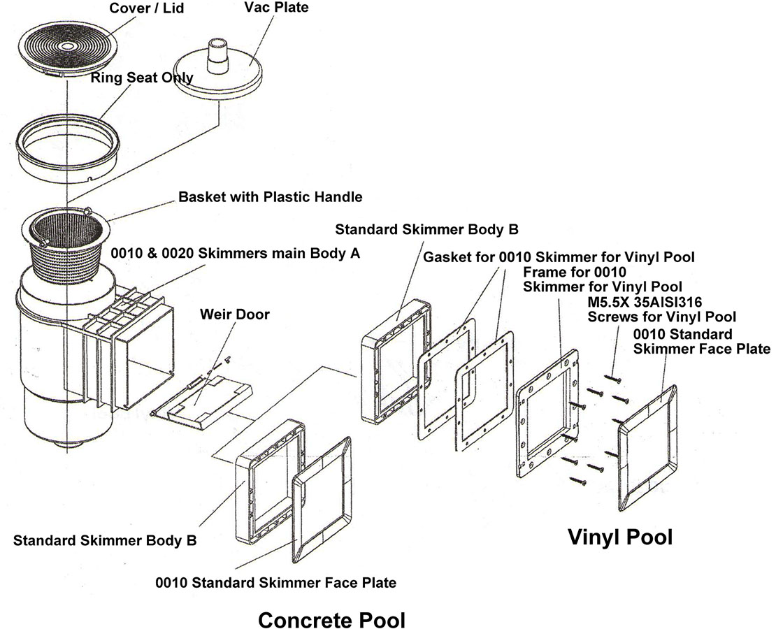 SV-0030 Standard Wall Skimmer