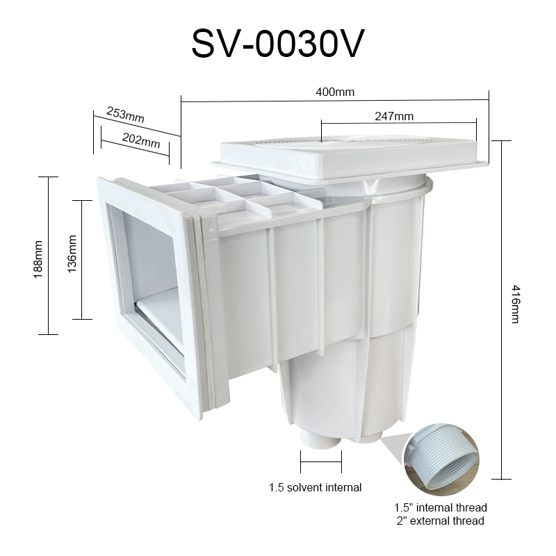 Swimming Pool Skimmer SV-0030V Standard Wall